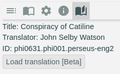 Details about the translation of Bellum Catalina