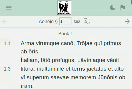 Example showing toggling macra in the Aeneid.`